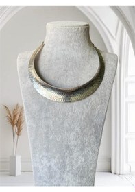 Resim Kırmızı Sanat Evi Parlak Gri Metal Bijuteri Kolye Gümüş 