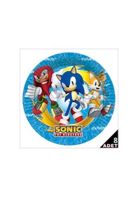 Resim Sonic, Karton Tabak - 23cm X 8 Adet 