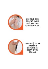 Resim Star Ayar Askılı Havlulu 4lü Mutfak Önlüğü Seti 2 Eldiven Krem-krem-krem 