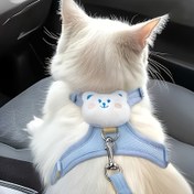 Resim Göğüs ve Sırt Harness + Tasma Seti, 2 Renk Seçeneği, S/M Ayarlanabilir Kedi Tasması, Yumuşak ve Nefes Alabilir, Kaçmaz, Rahat Dış Mekan Evcil Hayvan Ekipmanı, Cadılar Bayramı/Noel Süslemeleri, Sonbahar Ev Dekorasyonu, Noel Arifesi, Cadılar Bayramı, Noel 