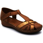 Resim Venüs 18793008 Kadın Hakiki Deri Günlük Sandalet Taba 