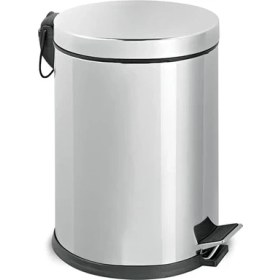Resim CetKing Paslanmaz Çelik Pedallı Metal Çöp Kovası 20 Lt Lüx Çöp Kovası Banyo 