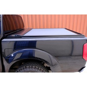 Resim Modifiyecim Nissan Navara Siyah Kısa Kasa 2006-2015 Arası Ombag Sürgülü Bagaj Kapağı Rollbag Bagaj Kepengi 
