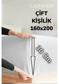 Resim Çift Kişilik Ranforce Pamuklu Kumaş Lastikli Çarşaf Seti 160x200 
