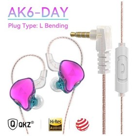 Resim Lasonstiges Ak6-day Mor Qkz Ak6 Day / Ak8 Kablolu Kulaklık İçin Dinamik Hıfı Bas 3.5mm Aux Kulak İçi Mıc Spor Oyun Müziği K Şarkı Canlı Kulaklık 