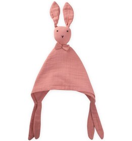 Resim Cigit Tavşan Müslin Uyku Arkadaşı Yıkanmıştır 40x40 Cm Yavruağzı 