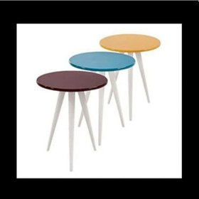 Resim Zigon 3 Ayak Parlak 3 Renk Model Sehpa Kayın Torna Retro Ayak Mdf 