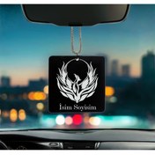 Resim Genel Markalar Anka Kuşu Desenli Kişiye Özel İsimli Pleksi Dikiz Ayna Süsü 2 