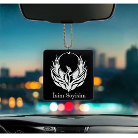 Resim Genel Markalar Anka Kuşu Desenli Kişiye Özel İsimli Pleksi Dikiz Ayna Süsü 2 