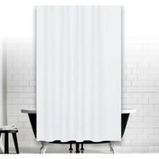 Resim Zethome Banyo Perdesi 1x120x200 Tek Kanat Duş Perdesi Halka Hediyeli Duşakabin Perdesi 0010 Beyaz 