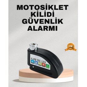 Resim Ekonomik Alarm Disk Kilidi Motosiklet Scooter Bisiklet Güvenlik 