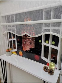 Resim Çift Mekanizmalı Tül Ve Stor Perde - Model 2 Beyaz 