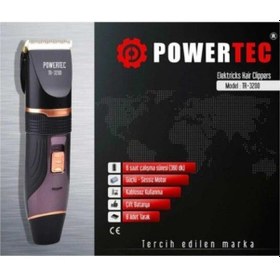 Resim Powertec Şarjlı Yedek Bataryalı Profesyonel Saç-sakal Traş Makinesi Tr-3200 8681612488123 