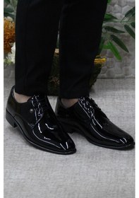 Resim Pierre Cardin 7030-1 Siyah Rugan Damat Ayakkabısı Takım Ayakkabısı Erkek Klasik Ayakkabı Siyah 