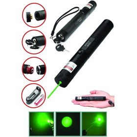 Resim Şarjlı Yeşil Lazer Pointer 100 Mw Kahverengi 