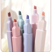 Resim 6 Paketlik Yaratıcı Karalama Vurgulayıcıları, Yumuşak Uçlu Sanat Kalemleri, Floresan Pastel Renkler, Günlük Tutma ve Not Alma İçin Göz Dostu, Toksik Olmayan Plastik Malzeme, Düz Çizgili, 14 Yaş ve Üzeri İçin Uygun, Tüysüz Yazma Araçları 