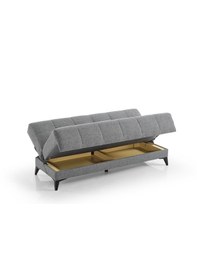 Resim Dublin Kolsuz Kanepe Modern Tasarım, Konforlu Ve Şık 3 Lü Koltuk Gri 