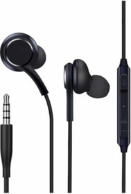 Resim USIDE Akg Dizayn 3.5 Mm Jack Kulak Içi Kablolu Kulaklık, Ergonomik Tasarım Örgülü Dayanıklı Kablo Siyah 