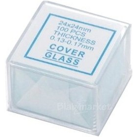 Resim 24X24 Mm Lamel 100 Lük Kutu - Mikroskop Slayt için- Cover Glass 
