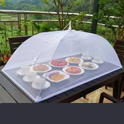 Resim Büyük Pop-Up Beyaz Dokuma Gıda Kapağı Çadırı - Katlanabilir ve Yıkanabilir Şeffaf Kubbeli Tasarım, İnek Trim, Dış Mekan Piknikleri, BBQ'lar, Partiler için İnek Koruma | Kahvaltı Yaygınları ve Toplantılar için Taşınabilir Gıda Sığınağı, BBQ Aksesuarları, Piknik Temel Gereksinimleri, Şık Masa Düzeni, Kolay Kurulum Sığınağı 