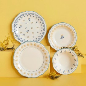 Resim Bella Maison Mabel Stoneware 24 Parça 6 Kişilik Yemek Takımı Mavi 