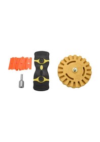 Resim Jiletli Ve Matkap Adaptörlü Silgi Çarkı Çıkartma Sökücü 