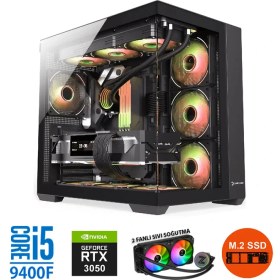 Resim Zeiron Zero RTX65 Intel Core I5-9400F 32GB Ram 512 GB M.2 Nvme 8gb RTX3050 Sıvı Soğutmalı Oyuncu Masaüstü Bilgisayar 