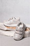 Resim Bebek Ayakkabı Beyaz Işıltılı 