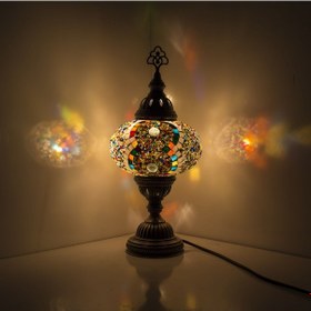 Resim Dekoratif KOMODİN ÜSTÜ GECE LAMBASI ABAJUR EL YAPIMI GECE LAMBASI 