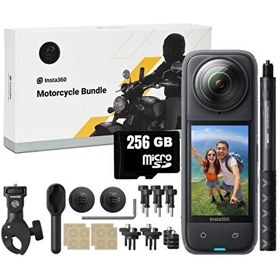 Resim Insta360 X4 360 Derece 8K Aksiyon Kamerası Motosiklet Kiti + 256 GB SD Kart 
