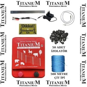 Resim Titanium Night Shock 30ka Elektirikli Çit Sistemi Set-1 30000 Volt 