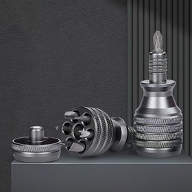 Resim 7 Parça Küçük Çelik Top Tüfek S2 Tornavida Seti, Alüminyum Alaşımlı Avuç İçi Tornavidalar, EDC Basınç Azaltıcı Çok Fonksiyonlu Alüminyum Tornavida Seti, Çok Amaçlı Tam Alüminyum Alaşım 6.35mm Çok Amaçlı Tornavida Seti 