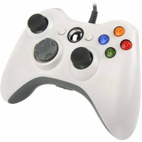 Resim Xbox 360 Kablolu Joystick Oyun Kolu Gamepad Beyaz 