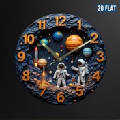 Resim 30.48cm Uzay Araştırma Duvar Saati - Astronot ve Gezegen Tasarımı, Sessiz Non-Ticking Akrilik Yuvarlak Saat Yatak Odası, Oturma Odası, Sınıf, Ofis için - Eğitici STEM Dekor, Noel, Paskalya, Mezuniyet Hediyesi (Pil Dahil Değil), Pooh Duvar Saati, Sessiz Astronot Duvar Saati - Uzay Temalı Yuvarlak Tasarım, Ağırlıksız Astronot Saati, Erkek Roket Duvar Saati, Oturma Odası için Duvar Saati 