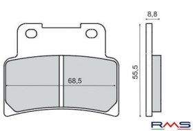 Resim Rms 2830 Organik Fren Balatası 