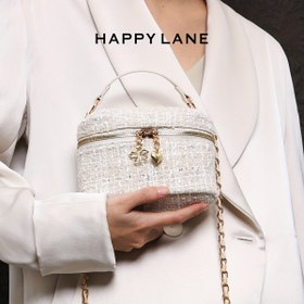 Resim HEPPI LANE Kadınlar İçin Şık Bej Çanta - Hafif Fermuarlı Sabit Askılı, İşe, Düğünlere, Günlük Kullanıma ve Tatil Hediyeleri İçin Kompakt Çanta 