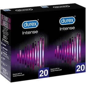 Resim Durex Intense Uyarıcı Jelli ve Tırtıklı Prezervatif 2 x 20'li 