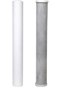 Resim Watergold Su Arıtma 20 İnç 5 Micron Tortu Ve Blok Aktif Karbon Filtresi 