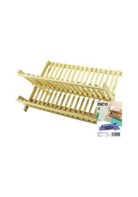 Resim Ahşap Bambu Bulaşık - Tabaklık Tezgah Üstü 43x43cm 4741 Alev Kırmızısı 