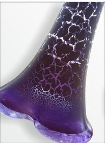 Resim Dengeli 80 Cm Uzun Derin Çatlatma Mor Renkli Su Geçirmez Cam Vazo 