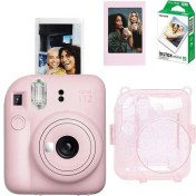 Resim Instax Mini 12 Fotoğraf Makinesi 10'lu Film Simli Pleksi Kılıf ve Fotoğraf Çerçevesi Seti 2 