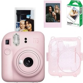 Resim Instax Mini 12 Fotoğraf Makinesi 10'lu Film Simli Pleksi Kılıf ve Fotoğraf Çerçevesi Seti 2 