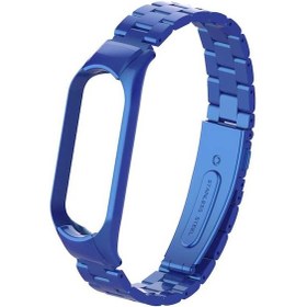 Resim Ardemix Xiaomi Mi Band 5 Uyumlu Krd-04 Metal Kordon-lacivert 