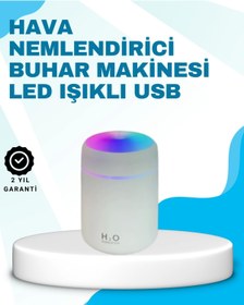 Resim shopwave LED Işıklı Sessiz Masaüstü Nemlendirici – 3 Buhar Modu 