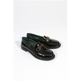 Resim Dgn 6007-1 Kadin Loafer Ayakkabi Siyah 