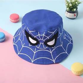 Resim Shopiolog Çocuk Kova Şapka Erkek Örümcek Adam Balıkçı Kova Şapka Spiderman 