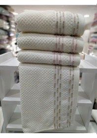 Resim 4 Adet Bronie El Yüz Havlusu 50x90 Pudra - Bej 