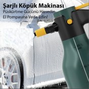 Resim Şarjlı Basınç Ayarlı Köpük Pompası Çok Güçlü Basınçlı Araba Yıkama Bataryalı Uzun Şarj Süresi 
