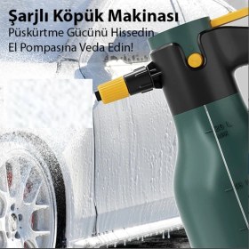 Resim Şarjlı Basınç Ayarlı Köpük Pompası Çok Güçlü Basınçlı Araba Yıkama Bataryalı Uzun Şarj Süresi 