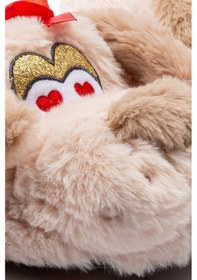 Resim Ani Çocuk Hayvanlı Panduf Bej 30/35 Açık Bej 